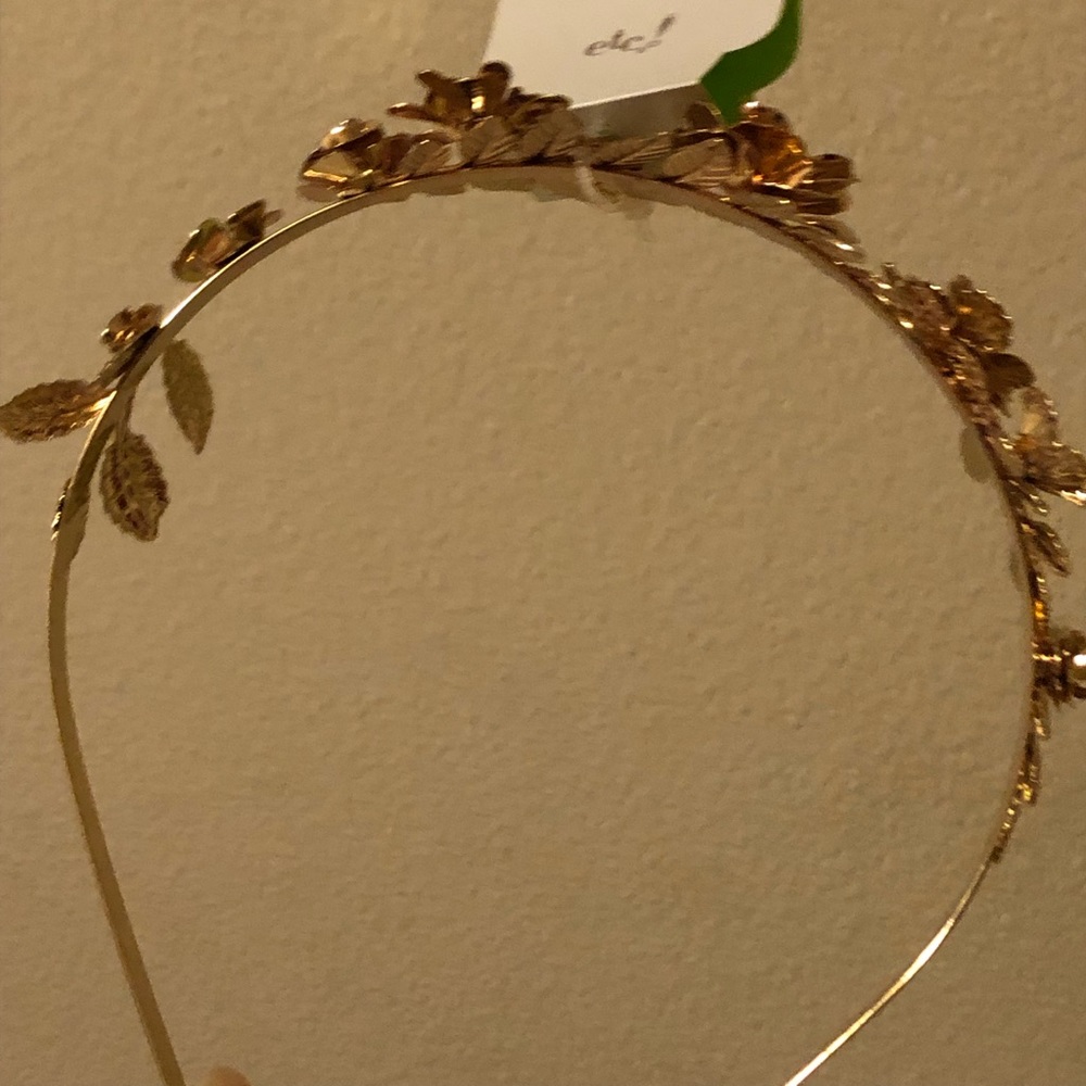 Gold flower headband